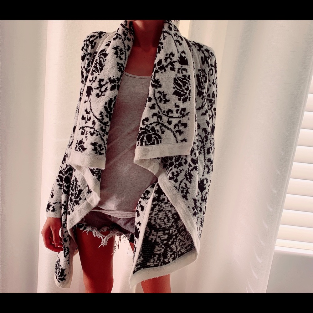 Black and white cardigan